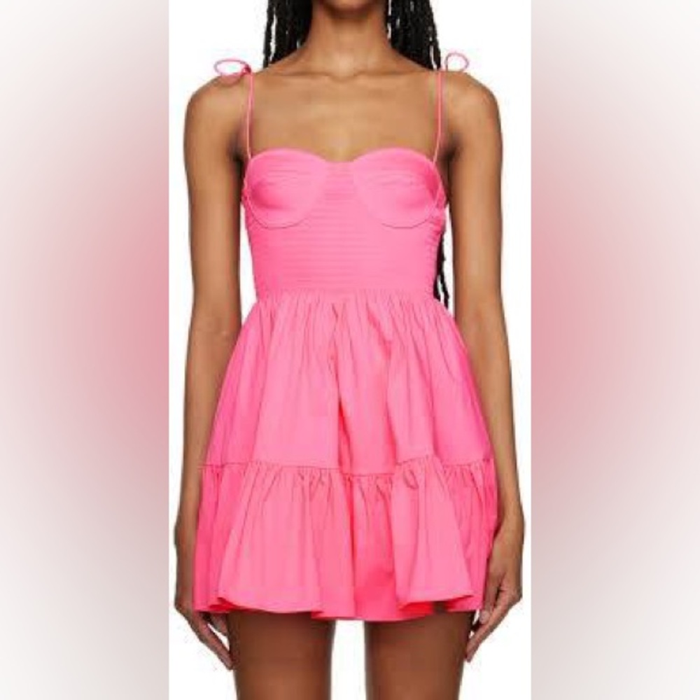 Pink Staud Mini Landry Dress